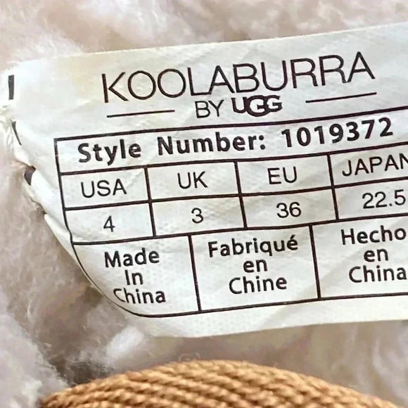 KOOLABURRA BY UGG GIRLS SIZE 4 PULL ON CARAMEL TAN BOOTS SHERPA LINED BOW ACCENT - Picture 10 of 14